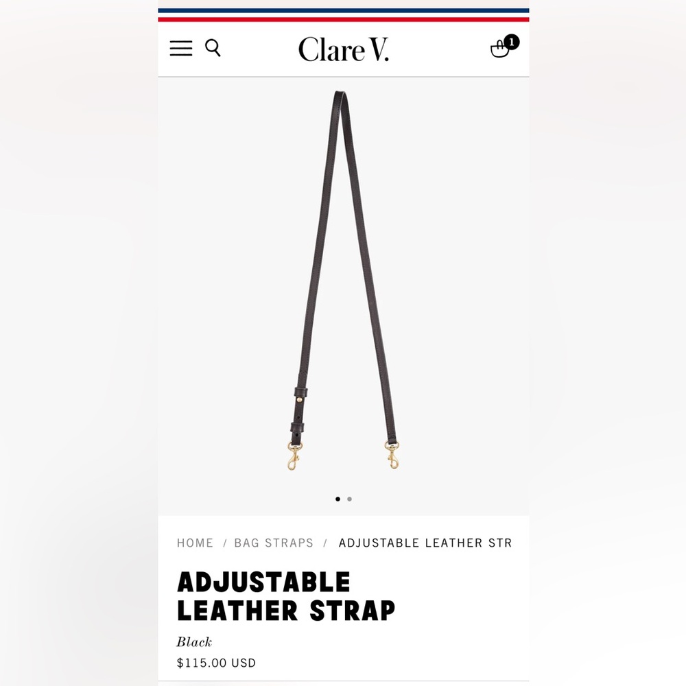 Clare V Adjustable Leather Strap